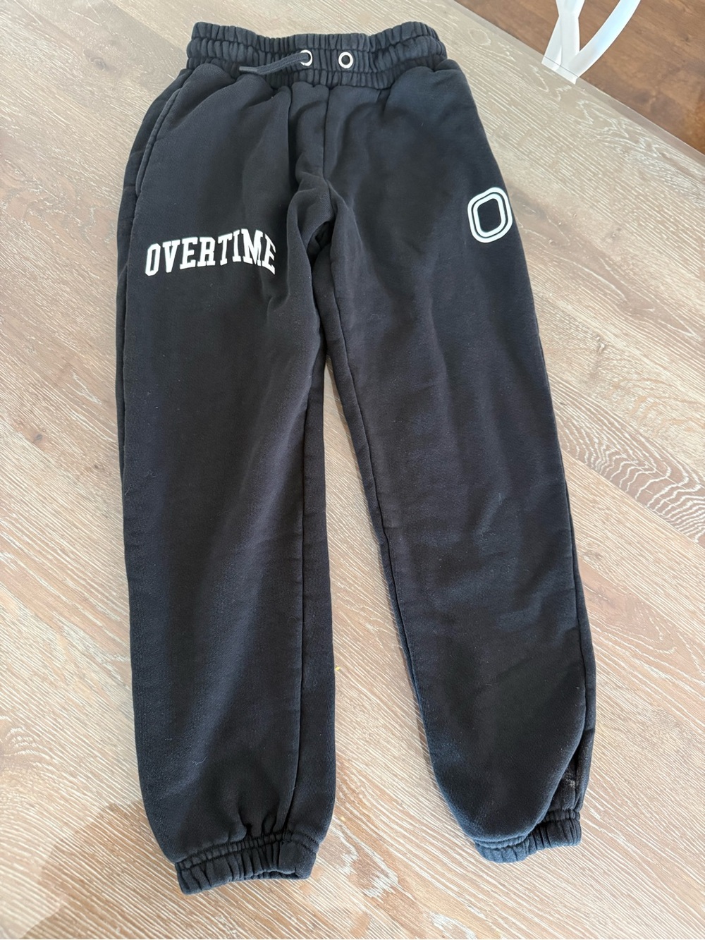 Overtime Kids Black Fleece Joggers with Logo